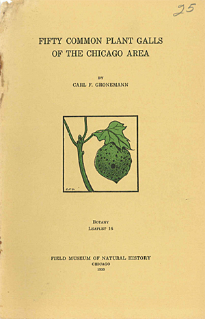 Fifty Common Plant Galls of the Chicago Area Cover Gronneman 1930